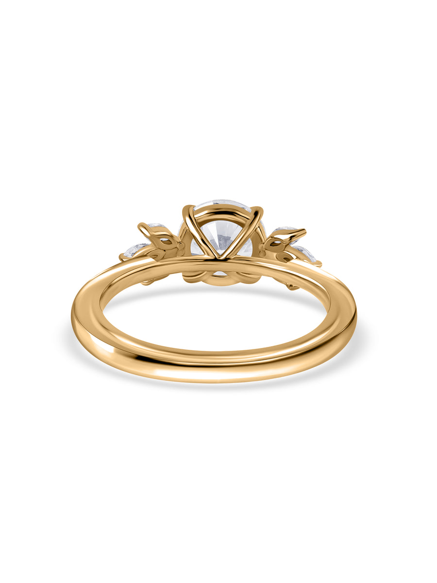 Elara Golden Love Lab Grown Diamond Solitaire Ring