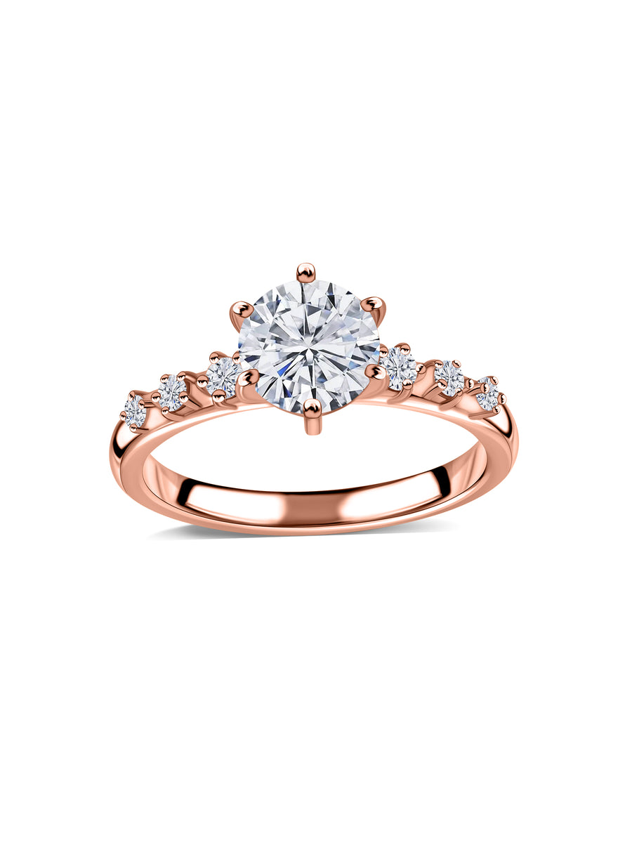 Celestia Lab Grown Diamond Starburst Engagement Ring