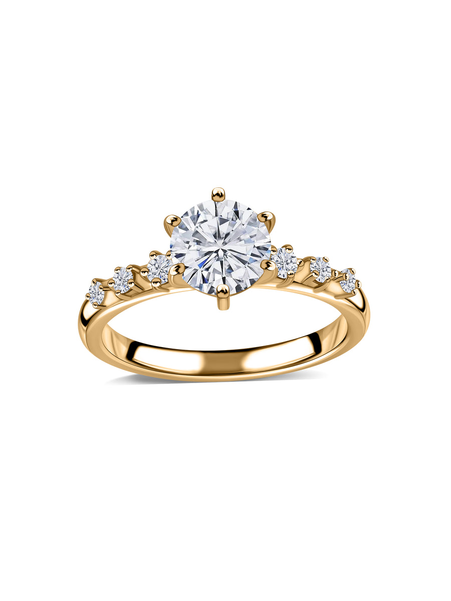 Celestia Lab Grown Diamond Starburst Engagement Ring