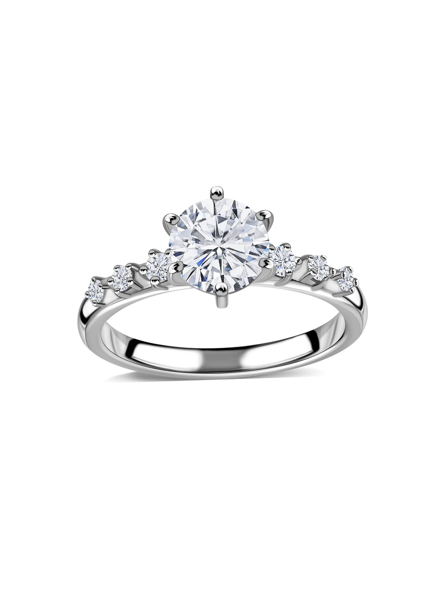 Celestia Lab Grown Diamond Starburst Engagement Ring