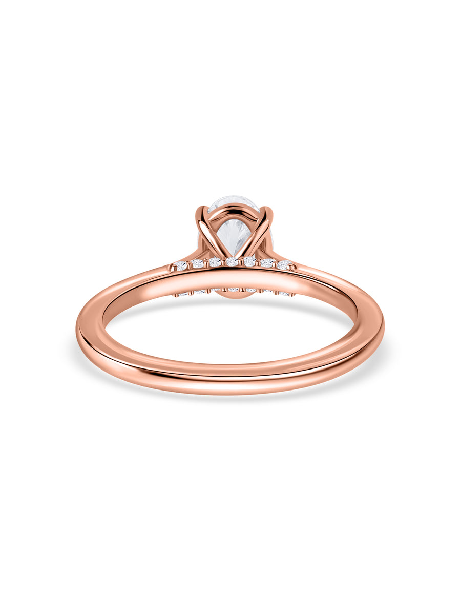 Amora Lab Grown Diamond Oval Solitaire Engagement Ring