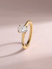 Amora Lab Grown Diamond Oval Solitaire Engagement Ring