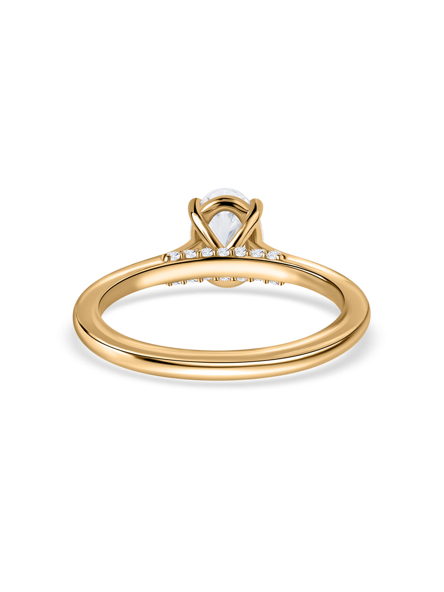 Amora Lab Grown Diamond Oval Solitaire Engagement Ring