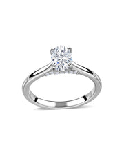 Amora Lab Grown Diamond Oval Solitaire Engagement Ring