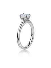 Amora Lab Grown Diamond Oval Solitaire Engagement Ring
