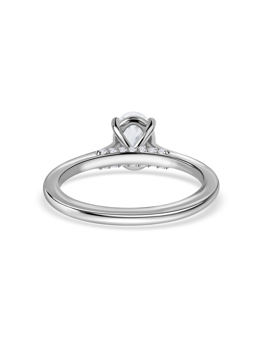 Amora Lab Grown Diamond Oval Solitaire Engagement Ring