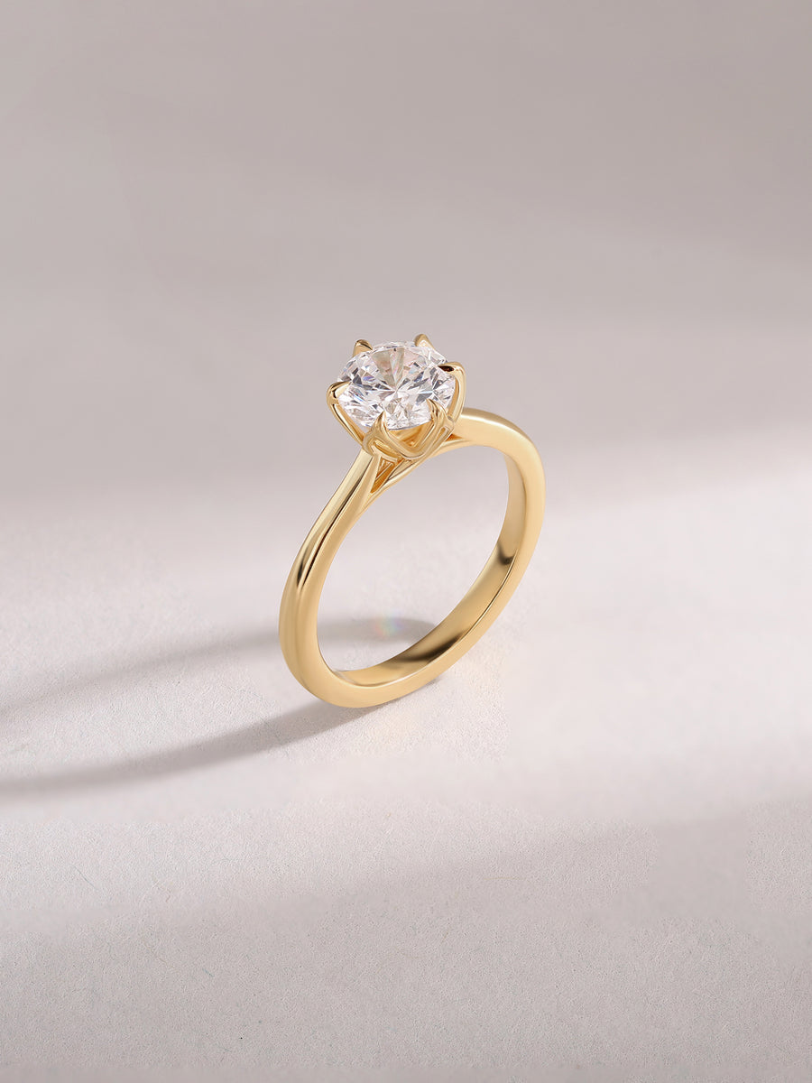 Twisted Shank Lab Grown Diamond Engagement Ring