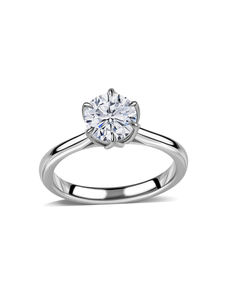 Twisted Shank Lab Grown Diamond Engagement Ring