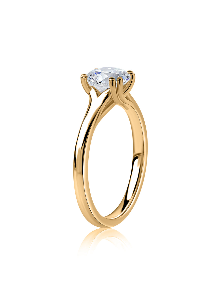 Aurora Classic Lab Grown Diamond Round Engagement Ring