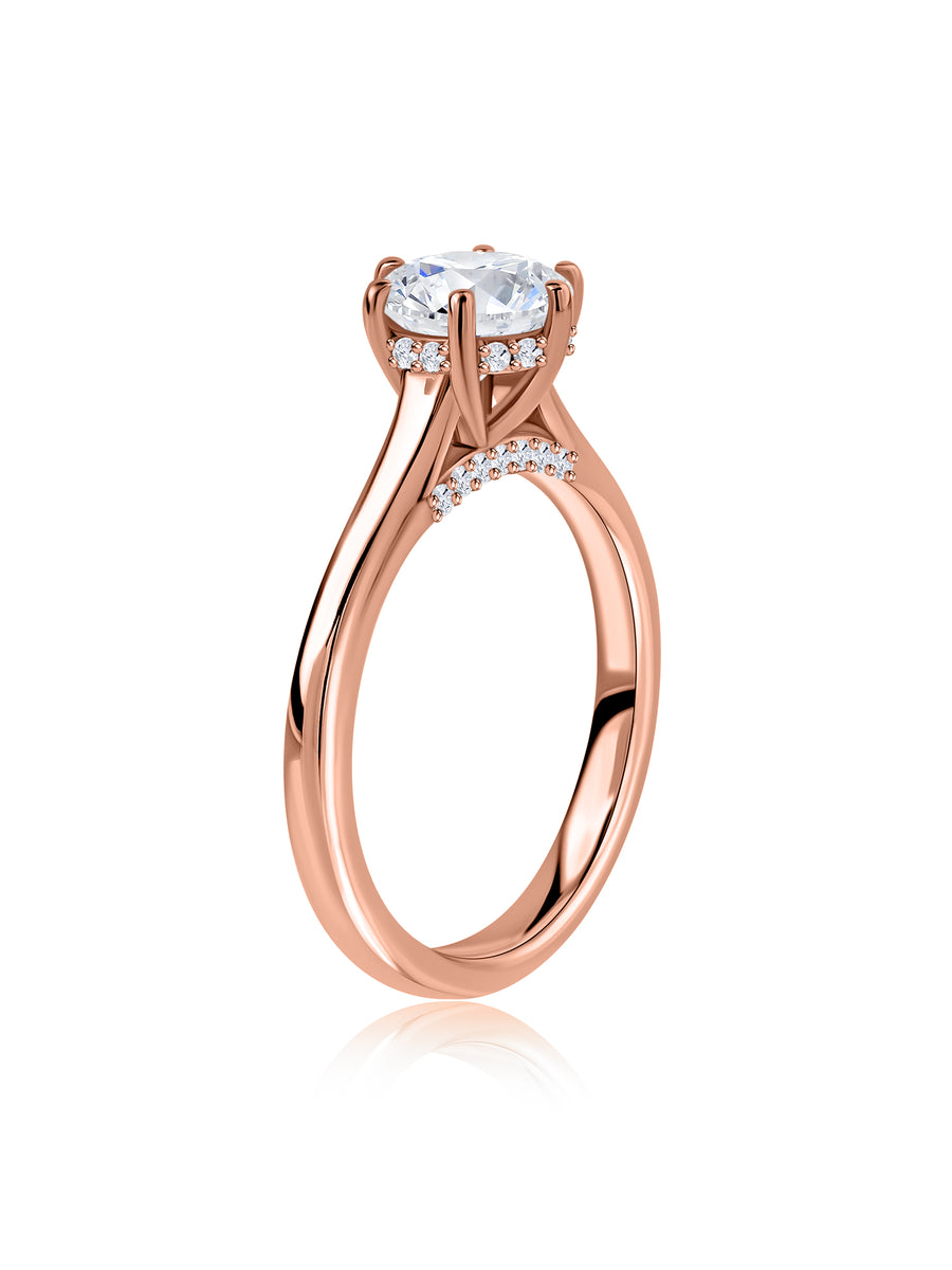 Diva Round Lab Grown Diamond Solitaire Engagement Ring