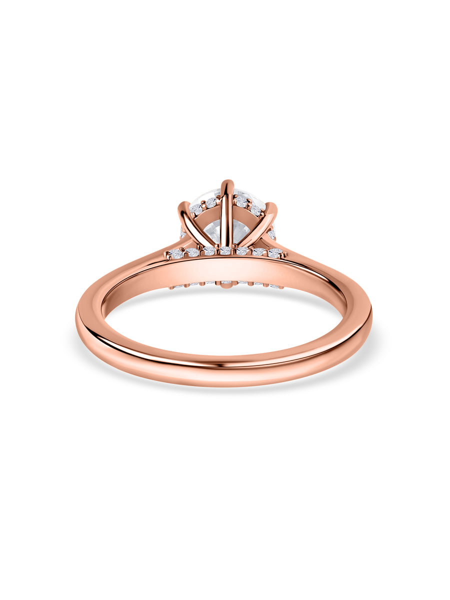 Diva Round Lab Grown Diamond Solitaire Engagement Ring