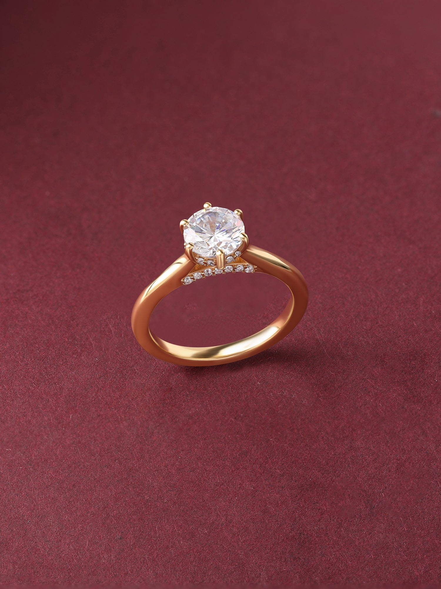 Diva Round Lab Grown Diamond Solitaire Engagement Ring