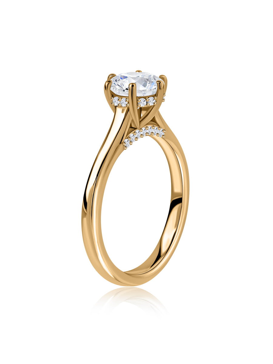 Diva Round Lab Grown Diamond Solitaire Engagement Ring