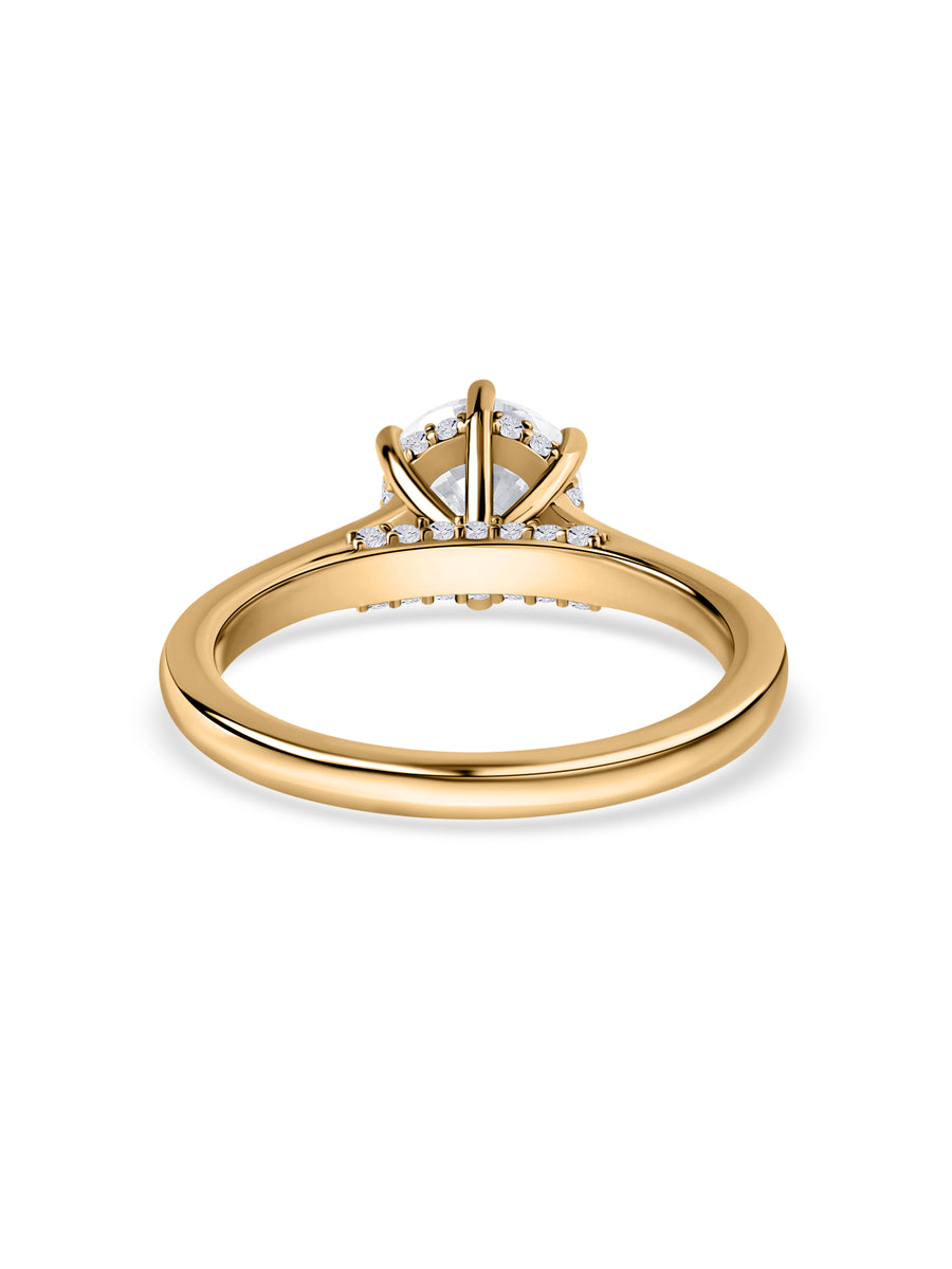 Diva Round Lab Grown Diamond Solitaire Engagement Ring