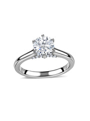 Diva Round Lab Grown Diamond Solitaire Engagement Ring