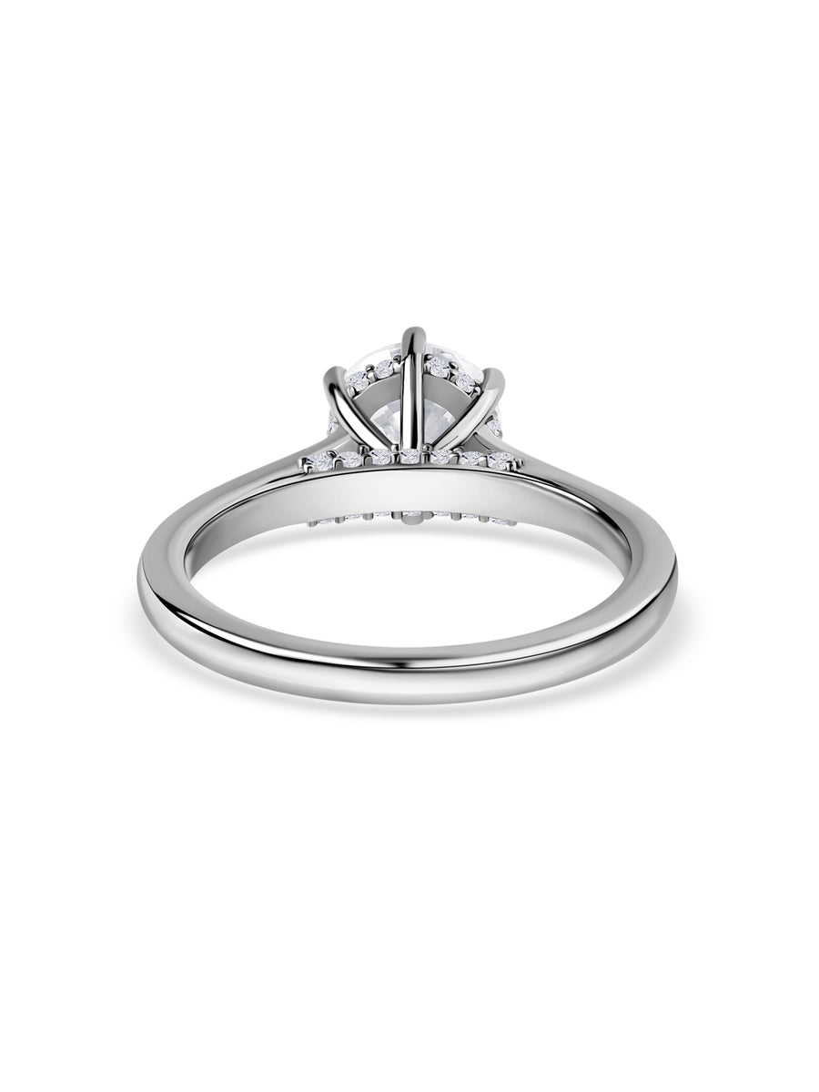 Diva Round Lab Grown Diamond Solitaire Engagement Ring