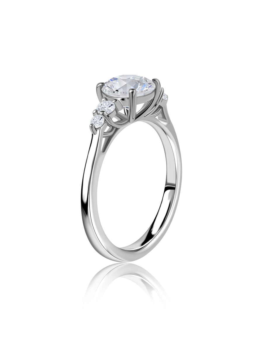 Grace Round Lab Grown Diamond Solitaire Engagement Ring
