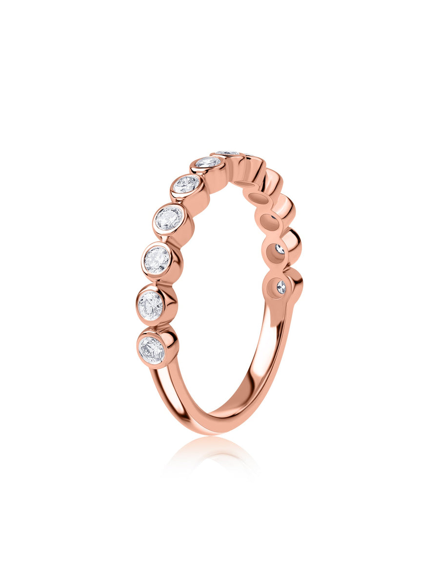 Dazzling Bezel Diamond Band Ring