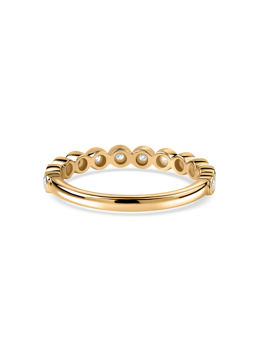 Dazzling Bezel Diamond Band Ring