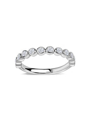 Dazzling Bezel Diamond Band Ring