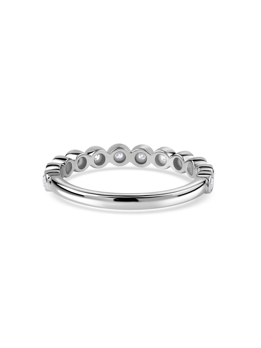 Dazzling Bezel Diamond Band Ring