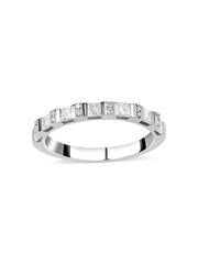 Princess & Round Diamond Bar Ring