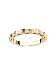 Princess & Round Diamond Bar Ring