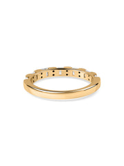 Princess & Round Diamond Bar Ring