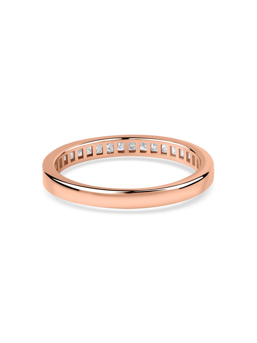 Princess-Cut Diamond Channel Set Band Ring