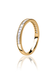 Princess-Cut Diamond Channel Set Band Ring