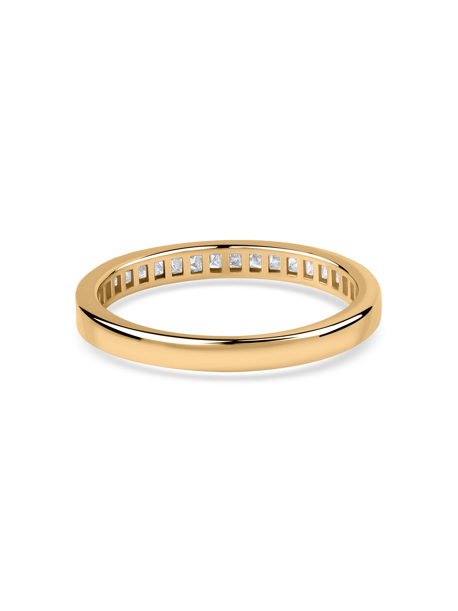 Princess-Cut Diamond Channel Set Band Ring