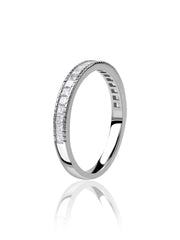 Princess-Cut Diamond Channel Set Band Ring