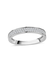 Double Row Lab Diamond Band Ring