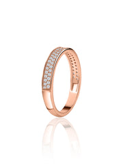 Double Row Lab Diamond Band Ring