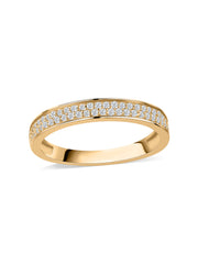 Double Row Lab Diamond Band Ring