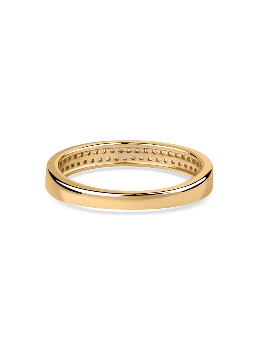 Double Row Lab Diamond Band Ring