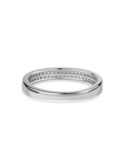 Double Row Lab Diamond Band Ring