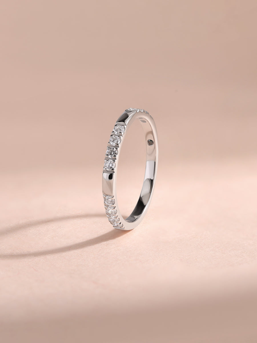Delicate Lab Grown Diamond Promise Band Ring