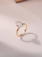 Ethereal Pear Lab Diamond Gold Ring