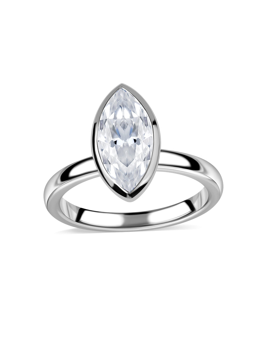 Ethereal Pear Lab Diamond Gold Ring