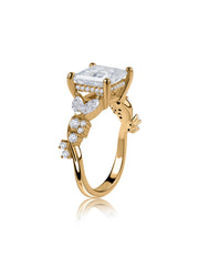Forever Trio Princess Lab Grown Diamond Gold Ring