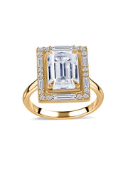 3 Carat Emerald Cut Solitaire Lab Diamond Ring