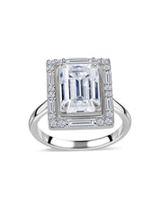 3 Carat Emerald Cut Solitaire Lab Diamond Ring