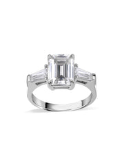 3 Carat Emerald Cut Lab Diamond Ring