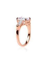 3 Carat Emerald Cut Lab Diamond Ring