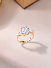 3 Carat Emerald Cut Lab Diamond Ring