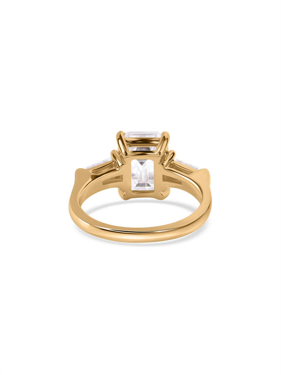 3 Carat Emerald Cut Lab Diamond Ring