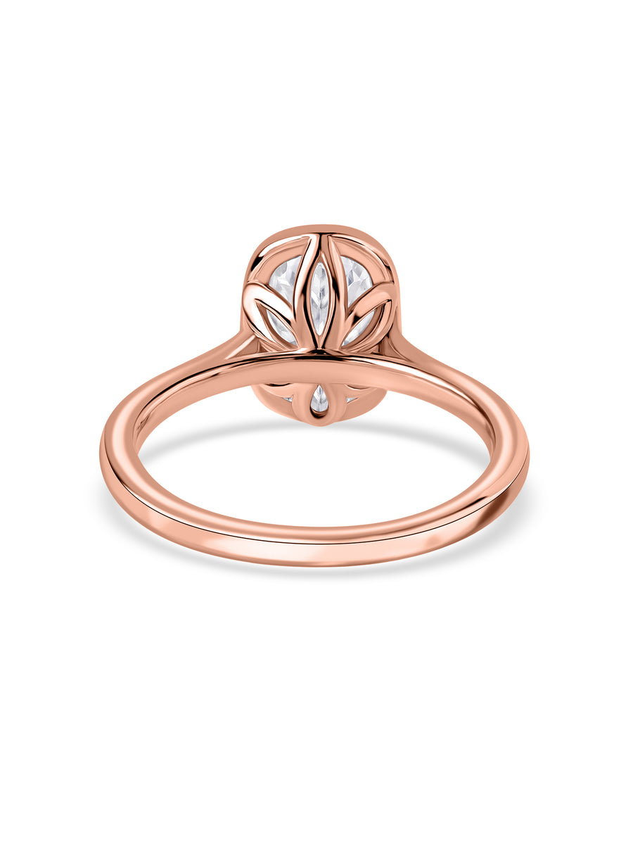 3 Carat Cushion Cut Lab Diamond Bezel Ring