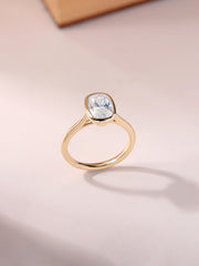 3 Carat Cushion Cut Lab Diamond Bezel Ring