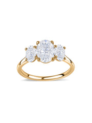 Lab Diamond Three Stone Engagement Ring